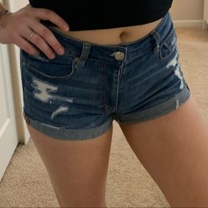American eagle ripped jean shorts